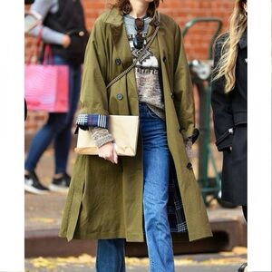Alexa Chung M & S Olive Green Women's Trench Coat